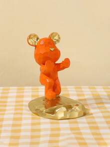 Cute Bear Shape Phone Stand Compatible With Both Mobile Phone And Tablet Multi-Color Cartoon Phone Holder Suitable For Desk, Bedside, Living Room, Study, Bedroom, Gift, Etc. Home Desk Decor Home & Office Gadget Tool Home Essential - White - View 11