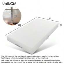 (=TH310157AAA) Cold Foam Mattress, 7-Zone Comfort Mattress, 20 Cm Thick, H3, H2, Ergonomic Cold Foam Mattress With Handles And Washable Cover, Quilted With Climate Fibers, Full Zipper - 白色 - 查看 2