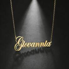 Customized Name Necklace, Personalized Handwritten Letter Pendant, Stainless Steel Material, Men's Chain Necklace, Valentine's Day Gift, Mother's Day Gift, Easter Gift - Multicolor 2 - View 7