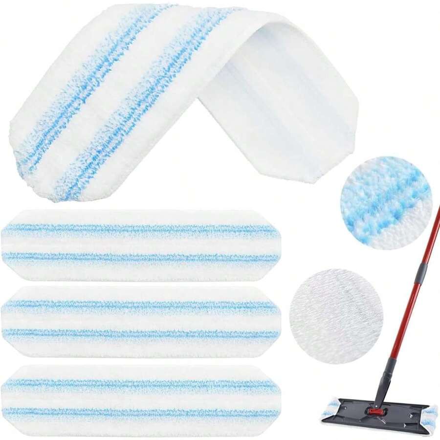 Cabezal de mopa plana para O-Cedar H2prO, Almohadilla de mopa de microfibra para H2PrO, Repuesto de cubierta de mopa H2PrO, Recambio de microfibra, Paños de mopa, para eliminar manchas sucias y mantener el piso limpio, piezas de repuesto lavables y reutilizables - Multicolor - Ver 1