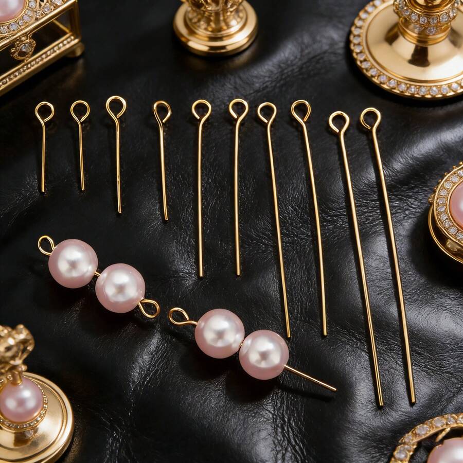 100 Pieces/Bag 15 20 30 40 50 Mm Stainless Steel Eye Pins Jewelry Findings Eye Pin Heads Jewelry Making Materials Furniture Crafts Beading DIY Handmade Accessories