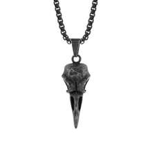Collar colgante cruz cuervo acero inoxidable cadena caja regalo joyería gótica punk motociclista hombres mujeres - como en la foto - Ver 2