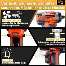 Llave De Impacto Inalámbrica Eléctrica Pistola Taladro Impacto Destornillador Con 2 Baterías Recargable - Naranja - Ver 8