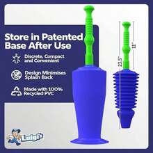 Bathroom Toilet Plunger - Heavy Duty Clog Remover With Effective Unblocker Bellows Design - 如圖 - 查看 5