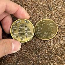 1枚金属CW摩尔斯电码纪念芯片币，摩尔斯电码芯片，娱乐学习密码语言和游戏，口袋代币芯片 - 彩色 - 查看 1