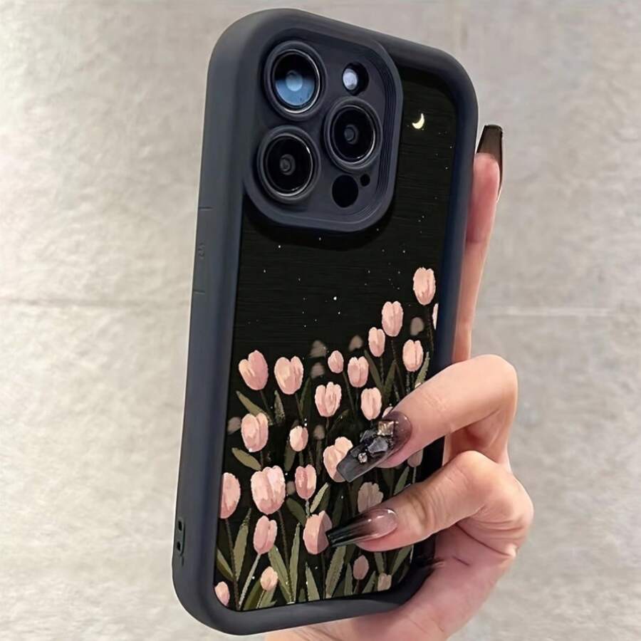 Starry Tulip Full Series A54 Phone S23/A52 Soft Matte A13/S20 FE/S21 Plus/S22/S22 Ultra/S22/A15/A12/A13/A05 Compatible With Models Soft Silicone Vibe, Hardcore Drop Defense. - 1pc - 查看 1