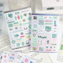 20pcs/Book Healing Series Sticker Book, Exquisite Cartoon Doodle Style Stickers, Suitable For Decorating Photo Frames, Computers, Phone Cases, Cups, Magazines, Pencil Cases, Luggage, Desktops, Personal Stickers, School Supplies, Christmas Gifts, Women's Gifts, Planner Decorations, Crafts, Cute Stationery - Sticker Book - View 7