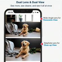 1080P Dual-Lens WiFi Security Camera, 2.4G/5G Wireless, Motion Detection, Two-Way Audio, Night Vision, Cloud Storage & TF Card Support, USB Powered, High-Resolution Recording, Dual Antenna Design, Compact Size, Indoor/Outdoor Surveillance Camera, High-Quality Housing - White - View 7