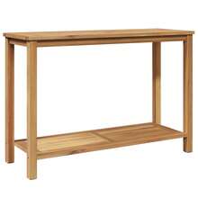 vidaXL Consola de mesa castanho 110 x 40 x 45 cm Bois de teck maciço - Castanho - Ver 2