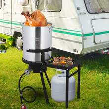30qt Deep 55,000 BTU Turkey Fryer Outdoor Gas Propane Stock Pot Burner Cooker - Default - View 8