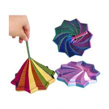 This 3D Printed Star-Shaped Toy Features A Polygonal Design That Allows It To Rotate. It Can Serve As A Vibrant Desktop Decoration And Also Has A Stress-Relieving Function, Suitable For Adult Use. This Unique Spinning Top Can Be Given As A Gift. - Multicolor - View 2