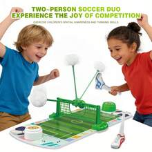 Children's Table Soccer Battle Game Toy Set Includes Playing Field Board, Goals, Soccer Ball, And Operating Accessories Realistic Stadium Design For Anytime, Anywhere Two-Player Interactive Fun Perfect For Home Playtime And Holiday Family Gatherings Suitable For Boys And Girls Aged 3 And Up Ideal Pretend Play Interactive Game And Party Activity - Multicolor - View 8