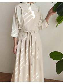 エプロン韓国風綿麻加長は家庭用花屋でプレゼントにも使える - ホワイト - チェックする 1