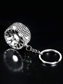 1 pieza Llavero de aro de llanta de coche con brillo, llavero de aro de coche con rhinestone, accesorio de llavero de aro de coche, pequeño adorno, dije de bolso, llavero de coche, cordón para llaves, llavero, accesorio de llavero, anillo para llaves, llavero de pareja, regalo para ella, regalo para novio, regalo pequeño, regalo de cumpleaños, regalo para amigos, regalo de vacaciones, recuerdo de evento, favor de fiesta - Multicolor - Ver 4