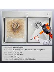Drain Auger 25Ft, Plumbing Snake With Drill Attachment, Plumbers Snake Drain Clog Remover For Kitchen Bathroom Shower Sink With Protective Hose And Gloves - Orange - View 7