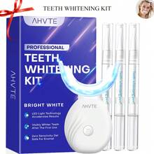 Home Teeth Whitening Kit | Wireless Convenient Teeth Whitening LED Light + 3pcs 3ml Upgraded Teeth Whitening Gel Essence | Deep Clean Stains, Brighten Teeth - 2-In-1 Clean & Whiten | Suitable For Home, Travel, Gifts And More - White - View 1