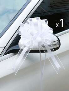 10pcs Snowflake Organza Ribbon Bows, Confession Ribbon Snow Gauze Hand-Pulled Flower, Gift Wrapping Ribbons, Ribbons For Crafts, Parties, Weddings, Wedding Cars - Multicolor - View 10