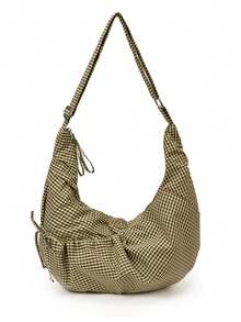 1pc Women's Nylon Shoulder Bag/Handbag/Tote Bag, With Adjustable Shoulder Strap, Scratch-Resistant And Durable, Can Hold Passport, Cash, ID, Credit Cards, Lightweight, Suitable For Commuting/Travel, Fashionable Color Block Design. - Multicolor - View 9