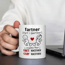 [Funny Valentines Day Mug] Funny Valentines Day Coffee Mug | Couple Mug Her, Him, Fartner Cup - Trắng 5 - Xem 6