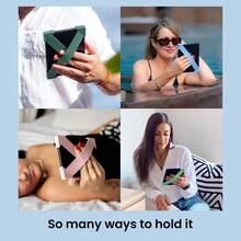 安全手带多功能轻便指握式电子阅读器支架，适用于6-7英寸Kindle Paperwhite/Kobo/Voyaga/Pocketbook/Tolino电子书，高弹性 - 彩色 - 查看 9