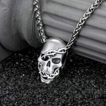 Collar cruz plata gótico punk ciclista colgante cruz hombres mujeres joyería alternativa - como en la foto - Ver 1