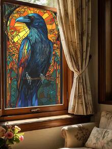 Una sola hoja de película de privacidad, película de vidrio esmerilado, película de aislamiento térmico, adsorción electrostática y película decorativa sin adhesivo para ventanas, adecuada para decoración del hogar, oficina y baño (44.5 x 100 cm) - Multicolor - Ver 8