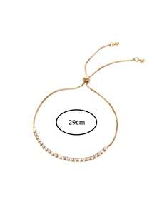 1pc Fashionable Hiphop Zirconia Eye Bracelet - Yellow Gold - View 8