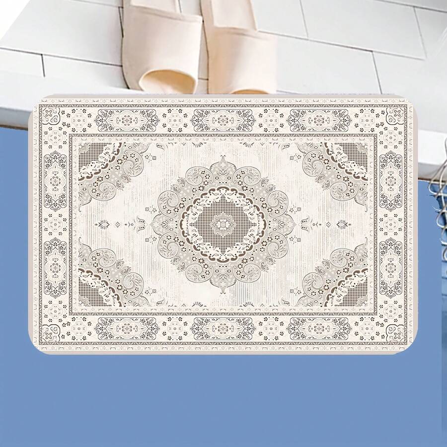 Diatom Mud Floor Mat, Made Of High-Quality Diatom Mud And Tech Fabric, With An Ultra-Soft Surface That Can Absorb Water To The Maximum Extent. Print 1.9.110 - Black - View 1