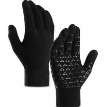 1pair Heat Resistant Gloves - Waterproof, Touch Screen Compatible, Men's Thermal Protection - Suitable For Winter Sports, Cycling, Skiing And Outdoor Activities