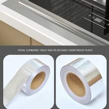 1 Roll Gold Peel And Stick Wallpaper Border,Room Decor PVC Self Adhesive Removable Contact Paper,Wallpaper Peel And Stick,Waterproof Mirror Frame Sticker For Bathroom, Bedroom Decor Wallpaper Kitchen Decor And DIY Decor Wall Sticker - Multicolor - View 2