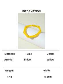 imoli 1pc Acrylic Tie Dye Bamboo Bead CCB Bracelet, Unique Jewelry Gift For Women, Suitable For Daily Wear And Any Occasion - Multicolor - View 15