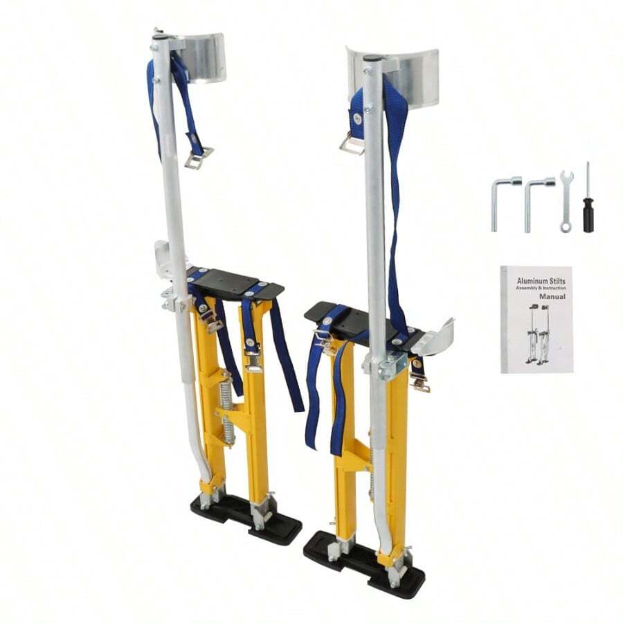 24-40 Inch Yellow Aluminum Drywall Stilts Tool For Painting Painter Taping - default - View 1