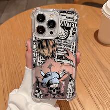 WB Anime Cartoon Aventura Barco de Vela Sombrero de Paja Tripulación Sanji Estuche de Teléfono Compatible con para for  16 15 14 13 12 11 Pro Max X XR XS Max 8 7 Plus Resistente a Golpes Translúcido Funda Dura de Espalda - Color 1 - Ver 5