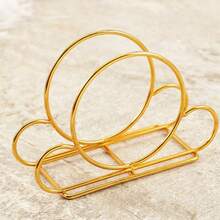 Metal Flower Shaped Napkin Holder - Paper Towel Rack For Hotel, Cafe, Homestay Tabletop Decor - Multicolor - View 7