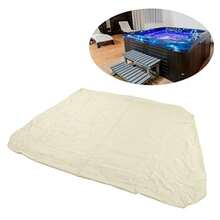 CYPNProtector de cubierta para tina de hidromasaje multifuncional cuadrado fácil de plegable con bolsa de almacenamiento para tina 207 x 207 x 30 cm beigeFashion - 227211736 - Ver 4
