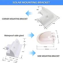 4pcs/7pcs Solar Panel Mounting Bracket Kit-Boat  Camper Van RV Roof Mount - White - View 7