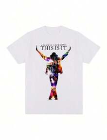 Michaels Jacksons This Is It Vintage T-Shirt Unisex Singer Cotton Men T Shirt New Tee Tshirt Mens Tops - trắng - Xem 1