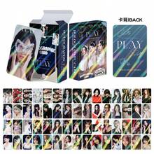 124张激光TWICE小分队MISAMO照片卡、全息照片卡、Lomo卡、贴纸套装、双面卡、盒装收藏卡、书签、主题Lomo卡和贴纸，必备粉丝周边 - 黑色 - 查看 7