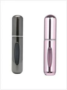 1个/2个/3个/4个/5个装 5毫升便携式迷你香水可填充喷雾瓶，配有香水泵头，适合旅行和户外使用