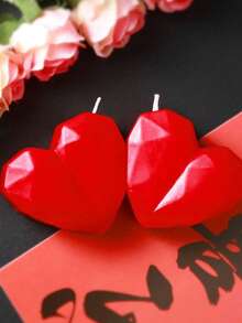 3D Heart-Shaped Scented Candle, Rose Fragrance, Red Heart-Shaped Aromatherapy Candle, Handmade With Soy Wax Blend. Romantic Valentine's Day, Perfect For Expressing Love. Handmade Creative Heart-Shaped Scented Candle, Ideal For Valentine's Day Gift, Home Decor, And Creating Holiday Ambiance. - Multicolor - View 9