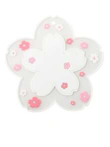 1/2/4pcs Cherry Blossom Silicone Cup Coasters, PVC Table Mats, Heat Insulation Pads, Bowl Pads - Multicolor - View 10