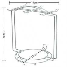 Minimalist Cup Hooks, Foldable Iron Cup & Saucer Rack, Niche Design, Black/Gold Foldable 6/4 Cup Holder Iron Rack