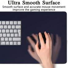 1 件装超大游戏鼠标垫，复古波西米亚风格鼠标垫 - 充满活力的白色和米色几何图案，适用于大型游戏和办公桌，兼容 PC、笔记本电脑、键盘、电脑配件，波西米亚风格，图案鲜艳，防滑，表面光滑，游戏玩家必备 - 藍白色 - 查看 7