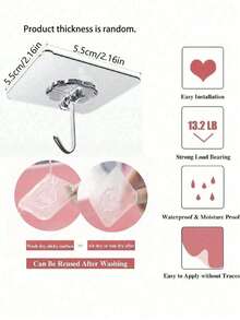 30Pcs Heavy-Duty Adhesive Hooks Waterproof Traceless Wall Mount Hooks For Bathroom Toilet Kitchen Door Hanger Organizer Storage