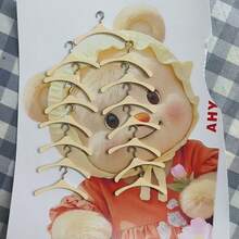 3个/6个/20个/30个迷你木制衣架，木制衣架支架，用于悬挂娃娃衣服，口袋家具模型，微缩生活场景配件，娃娃屋 - 彩色 - 查看 12