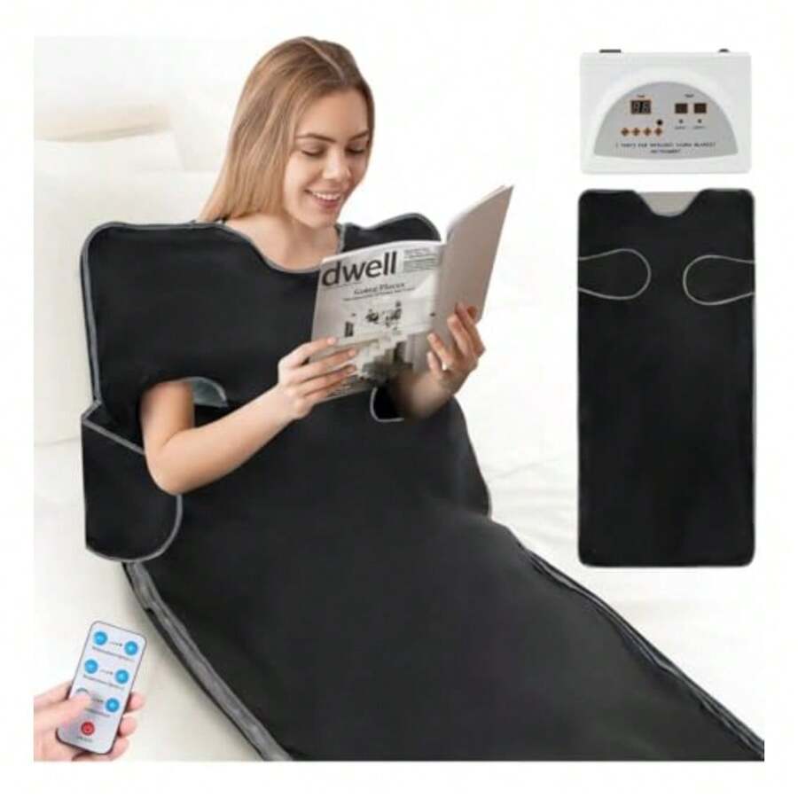 CYPNManta De Sauna De Infrarrojo Lejano Manta Calefactora Aliviar La Fatiga Baño Vapor Spa Manta De Sauna Infrarojos Portatil Frazada para Desintoxicación del Hogar Calma tu Cuerpo y MenteFashion - 213471723 - Ver 1