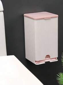 1PC Wall-Mounted Sanitary Napkin Storage Box & Small Item Organizer | Bathroom Tissue Holder For Toilet Paper, Pads, Essentials | Space-Saving Home Organization For Bathroom, Bedroom, Kitchen, Office (Waterproof, Durable) - 加厚款粉紅色 - 查看 6