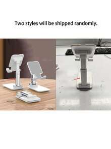 1pc Multi-Function Phone Stand, Desktop/Bedside/TV/Foldable Tablet Live Streaming Holder, Adjustable Height Phone Stand, Portable Phone Base, Essential For Women Travel & Kitchen, Compatible With All Phones