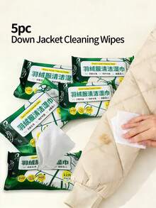 12pcs Feather Down Jacket Cleaning Wet Wipes, Effective Stain Removal Wet Wipes, Travel Portable Pack, Gentle & Skin-Friendly, Suitable For Multiple Surfaces - White - View 13