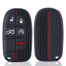 适用于 Cherokee Compass S Renegade Grand Commander、Dodge Journey Challenger JCUV Charger、Chrysler 300C 的高级硅胶钥匙套 - 防震、防尘、防刮擦、全方位保护，柔软耐用防滑材质，完美贴合。 - A - 查看 9